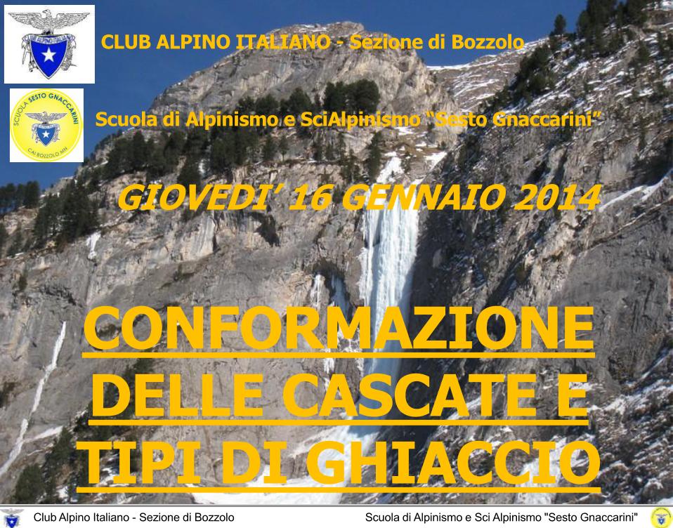 Conformazione Cascate