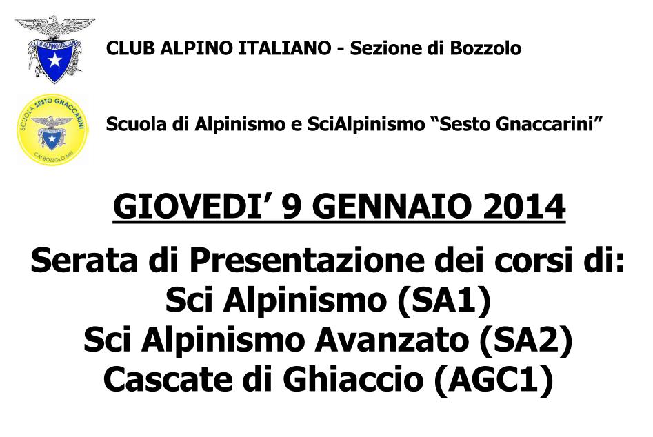 Presentazione corsi